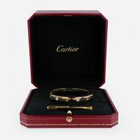 An 18K Yellow Gold and Diamond Cartier Love Bracelet Cartier