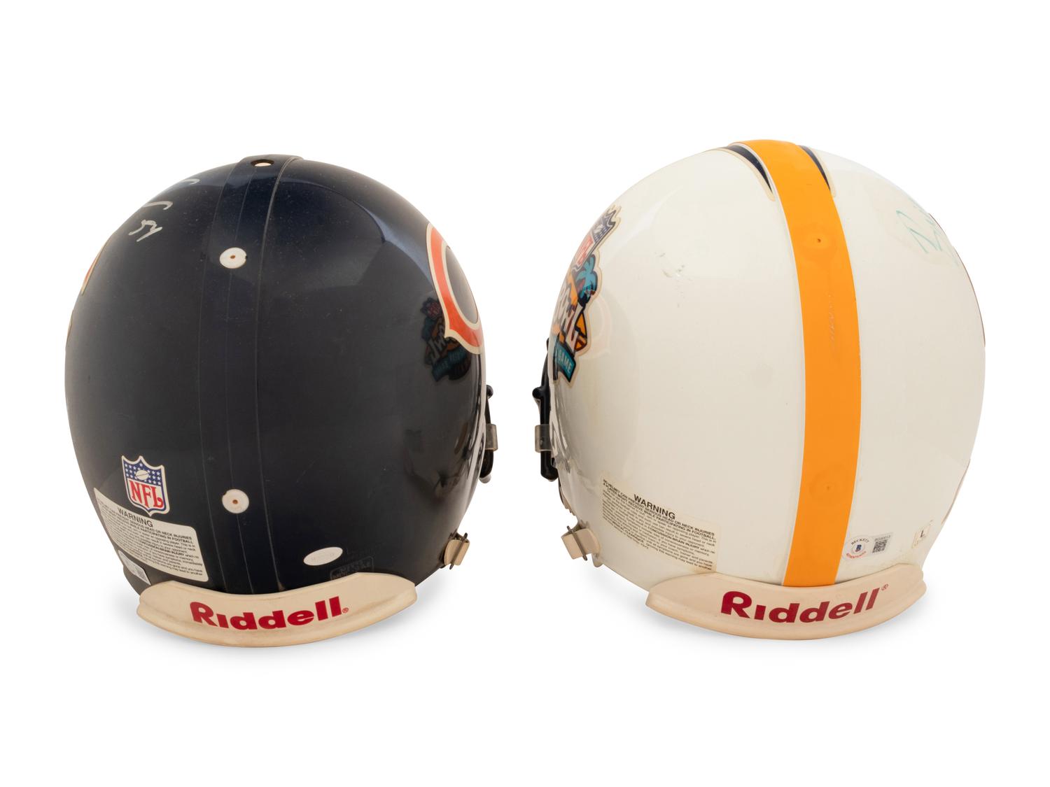 A Group of Four Brian Urlacher Signed Autograph Items (Beckett Authentication Services BAS Certified),