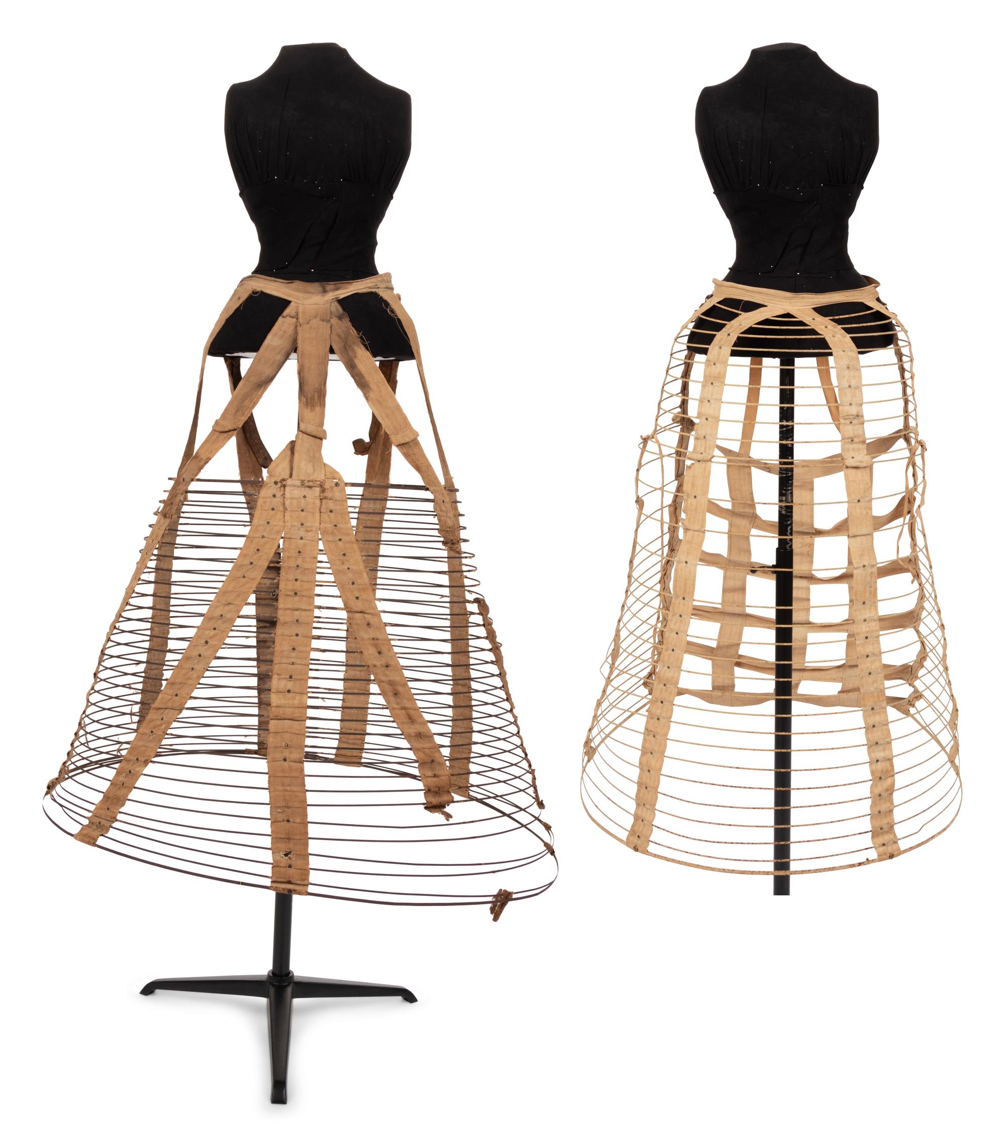 Two Late 19th Century Understructures: One 1860 Crinoline, One 1885 Bustle.