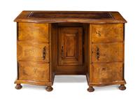 A French Provincial Walnut Kneehole Desk