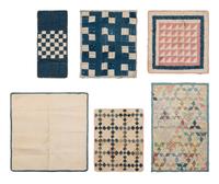 Six Pieced Cotton Doll Quilts
