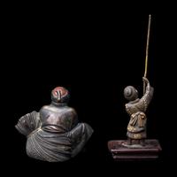 Two Small Japanese Bronze Figures