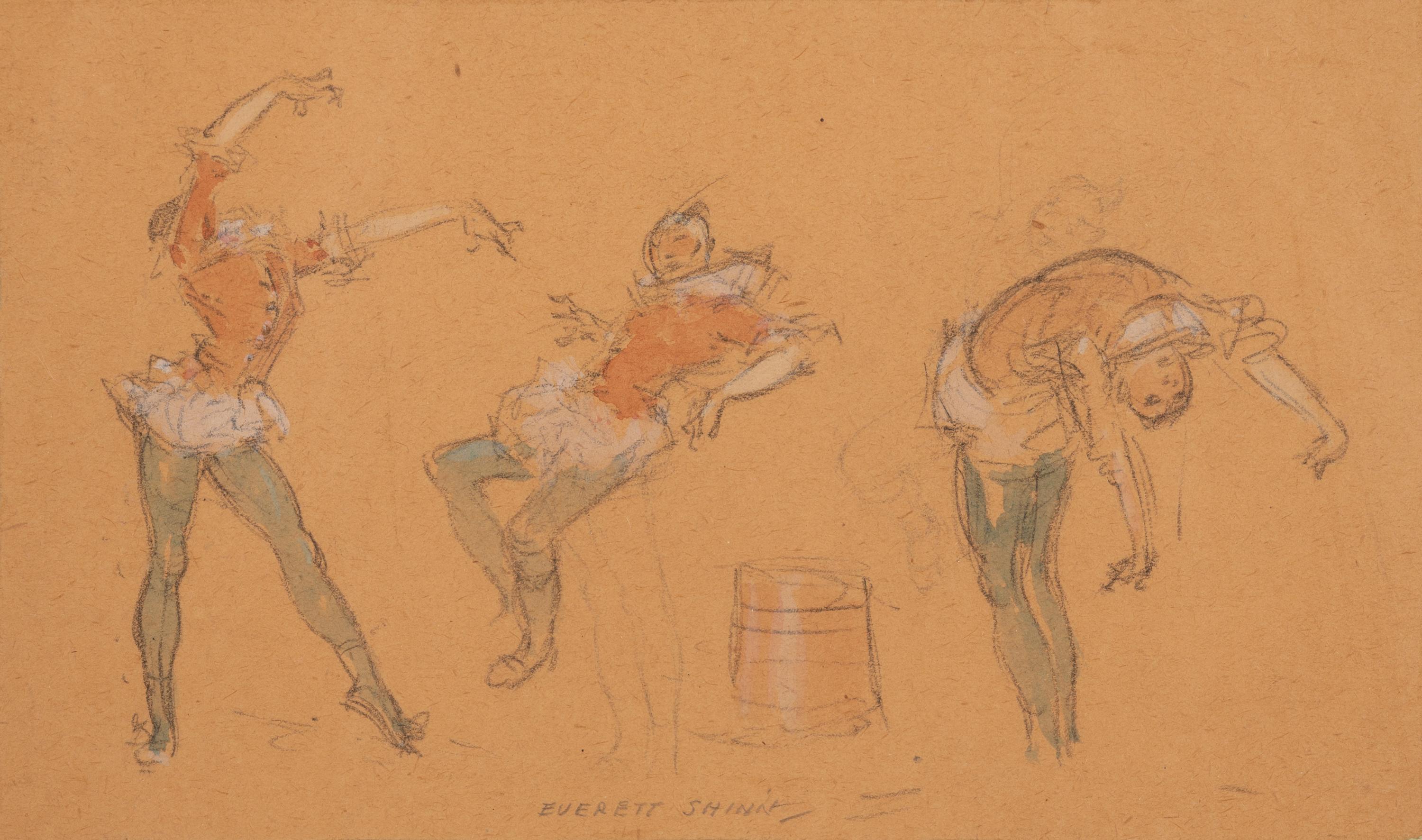 Three Figure Studies of a Clown