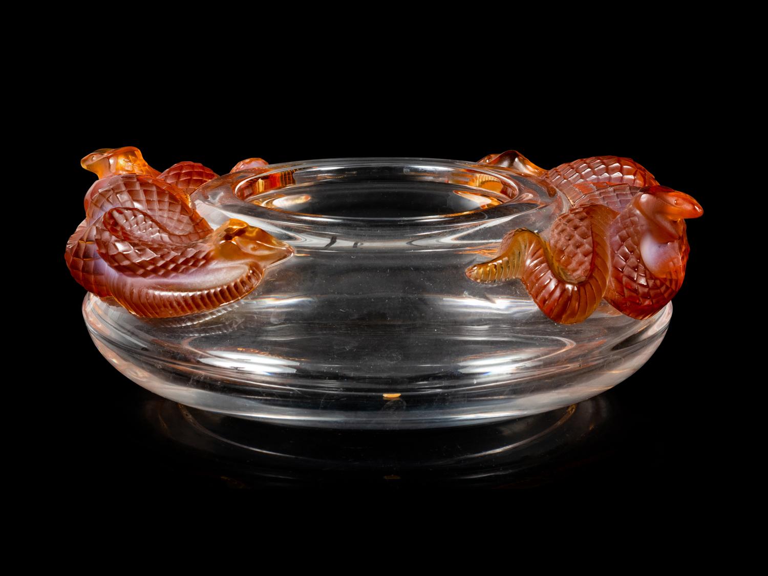 A Lalique Serpent Bowl