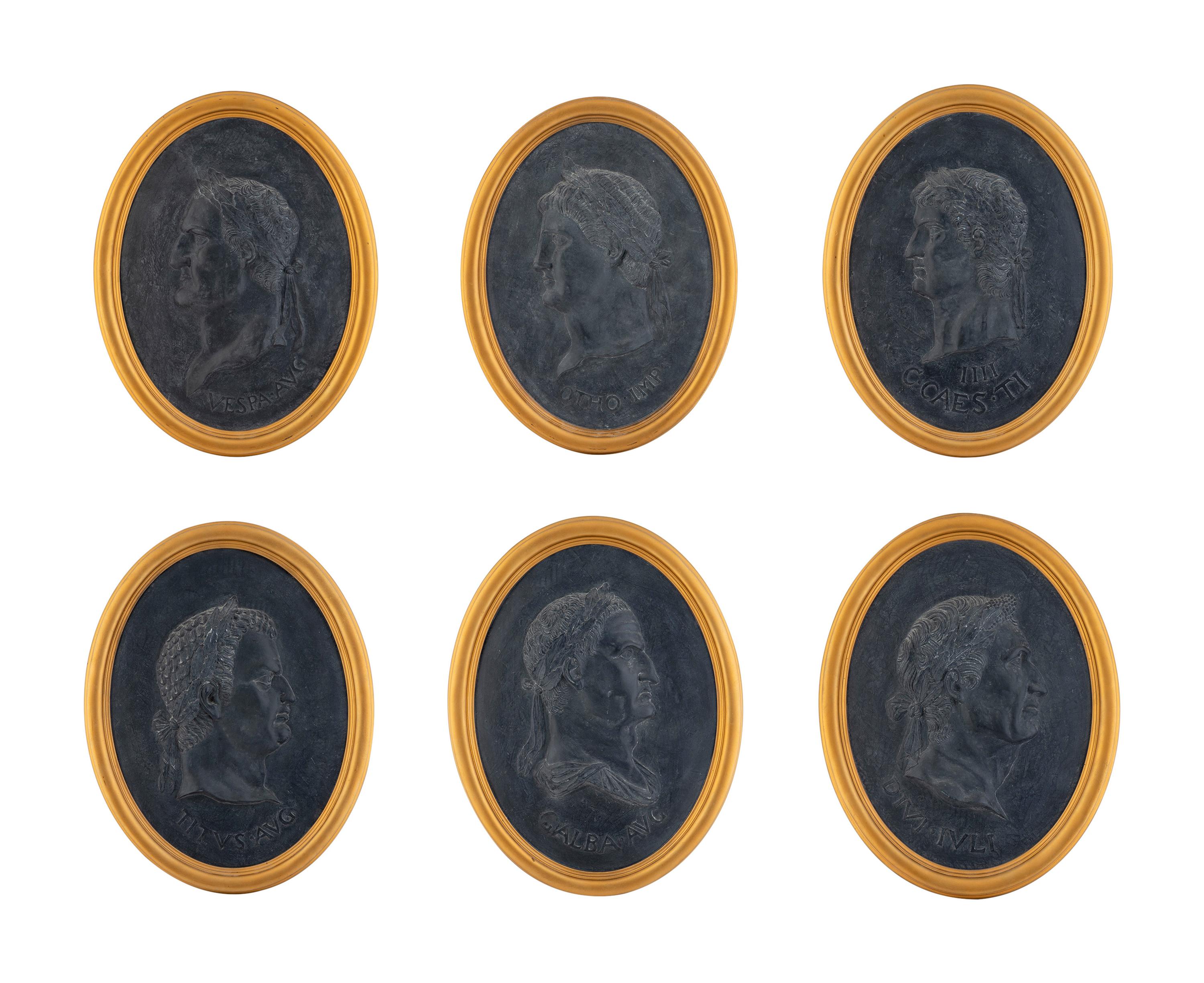 Six Framed Relief Plaques of Roman Emperors — 20TH CENTURY