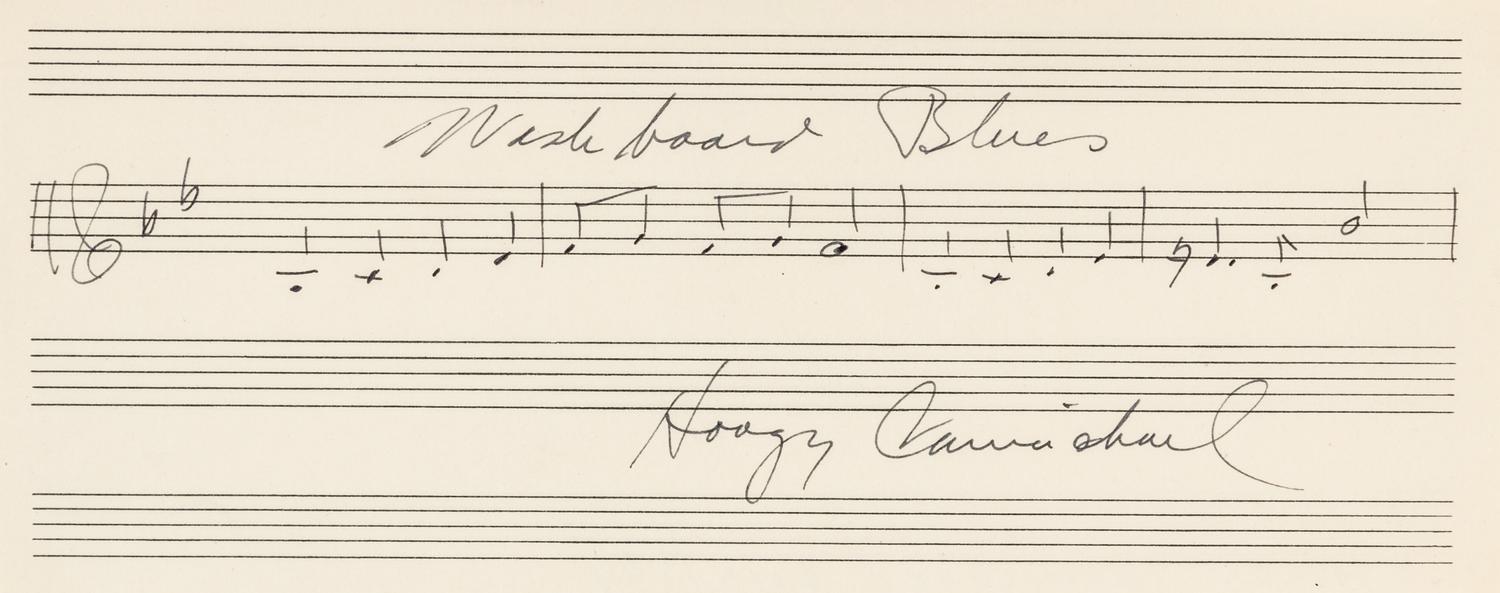 CARMICHAEL, Hoagy (1899-1981). Autograph musical quotation signed ("Hoagy Carmichael"). N.d.