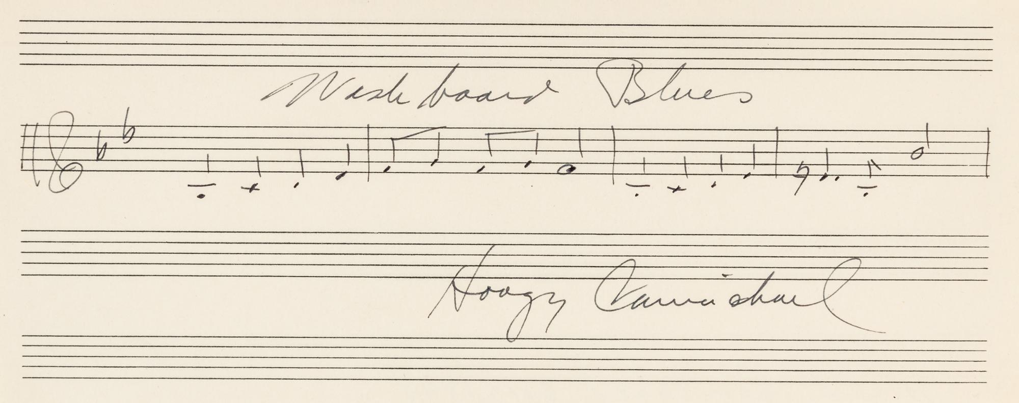 CARMICHAEL, Hoagy (1899-1981). Autograph musical quotation signed ("Hoagy Carmichael"). N.d.