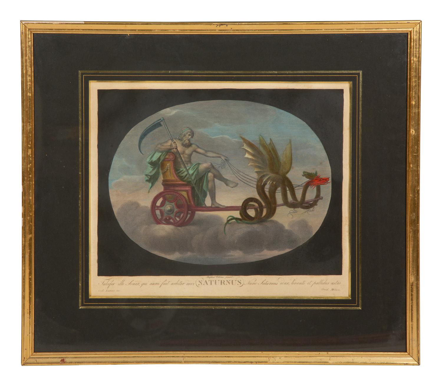 Eight Color Engravings by C. Lasinio after Raphael