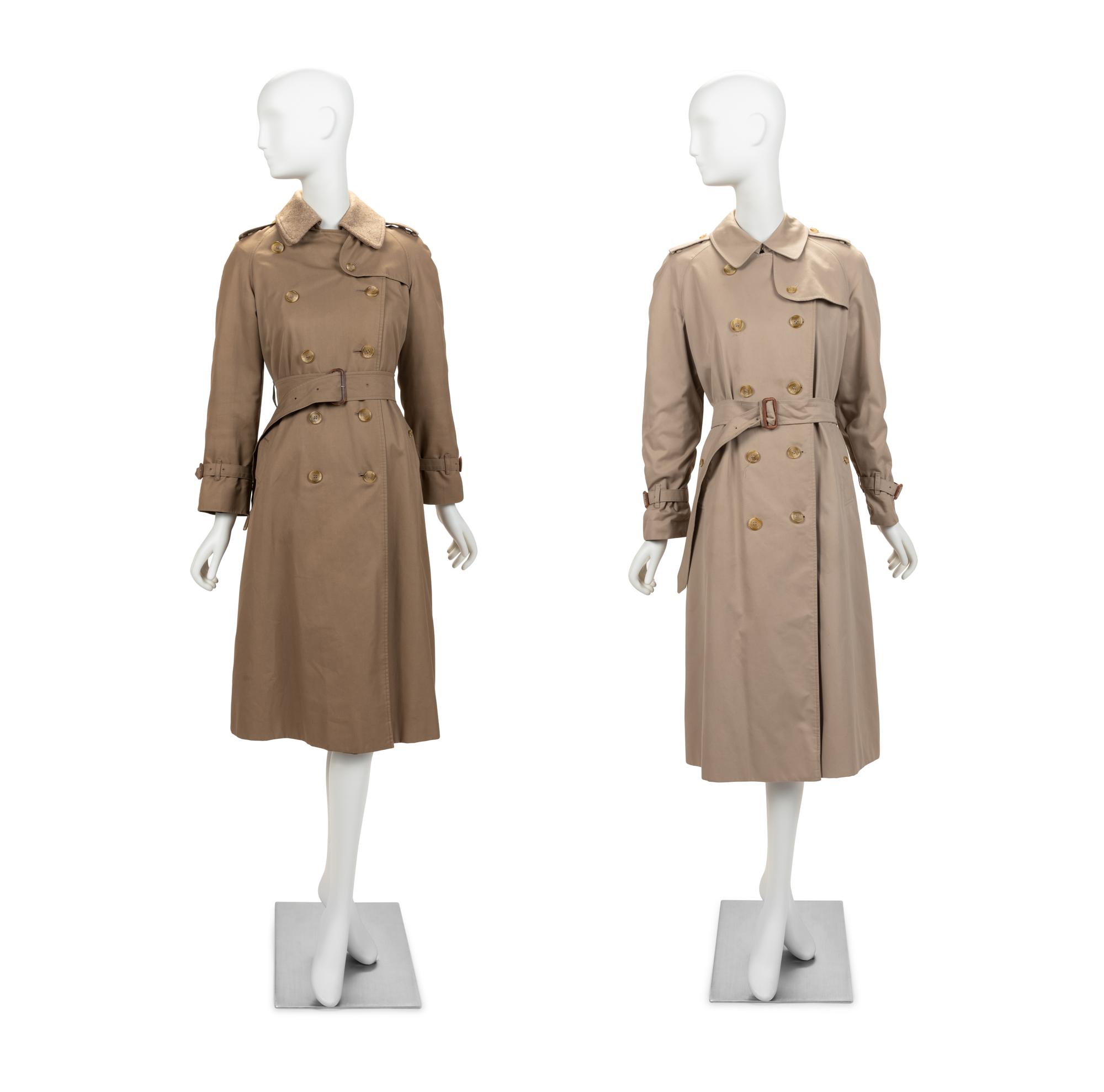 Two Burberry Trench Coats, 1970-1980s