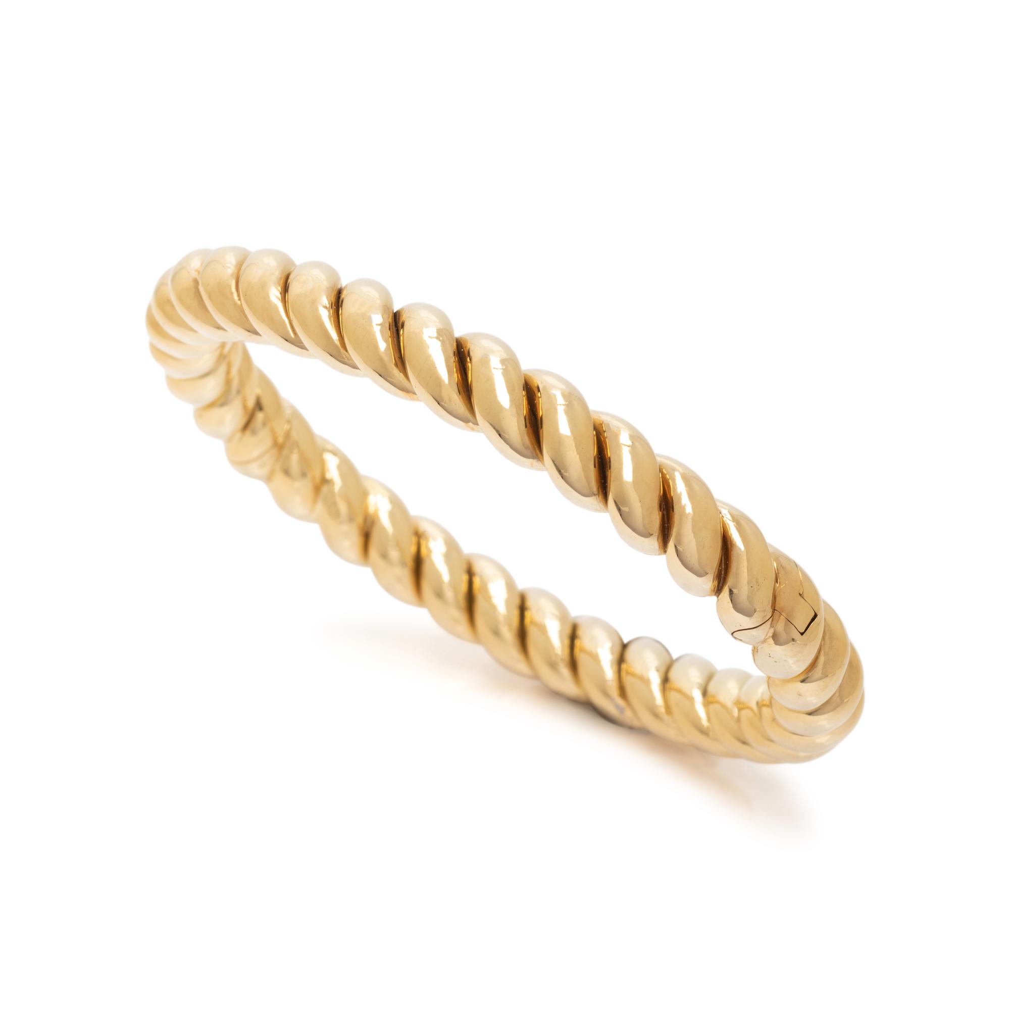 BULGARI, YELLOW GOLD BANGLE BRACELET