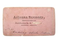 [NATIVE AMERICANS]. ROTHROCK & CATTON, photographers. Cu-din-e-yo, Apache Indian . Phoenix, Arizona Territory: ca early 1880s.