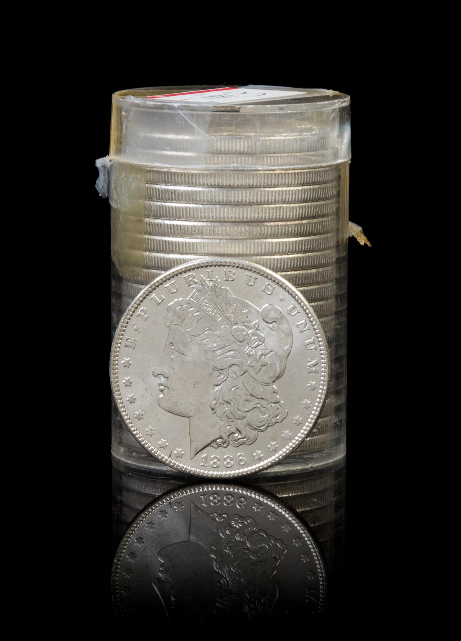 A Group of Twenty United States 1886 Morgan Silver Dollars