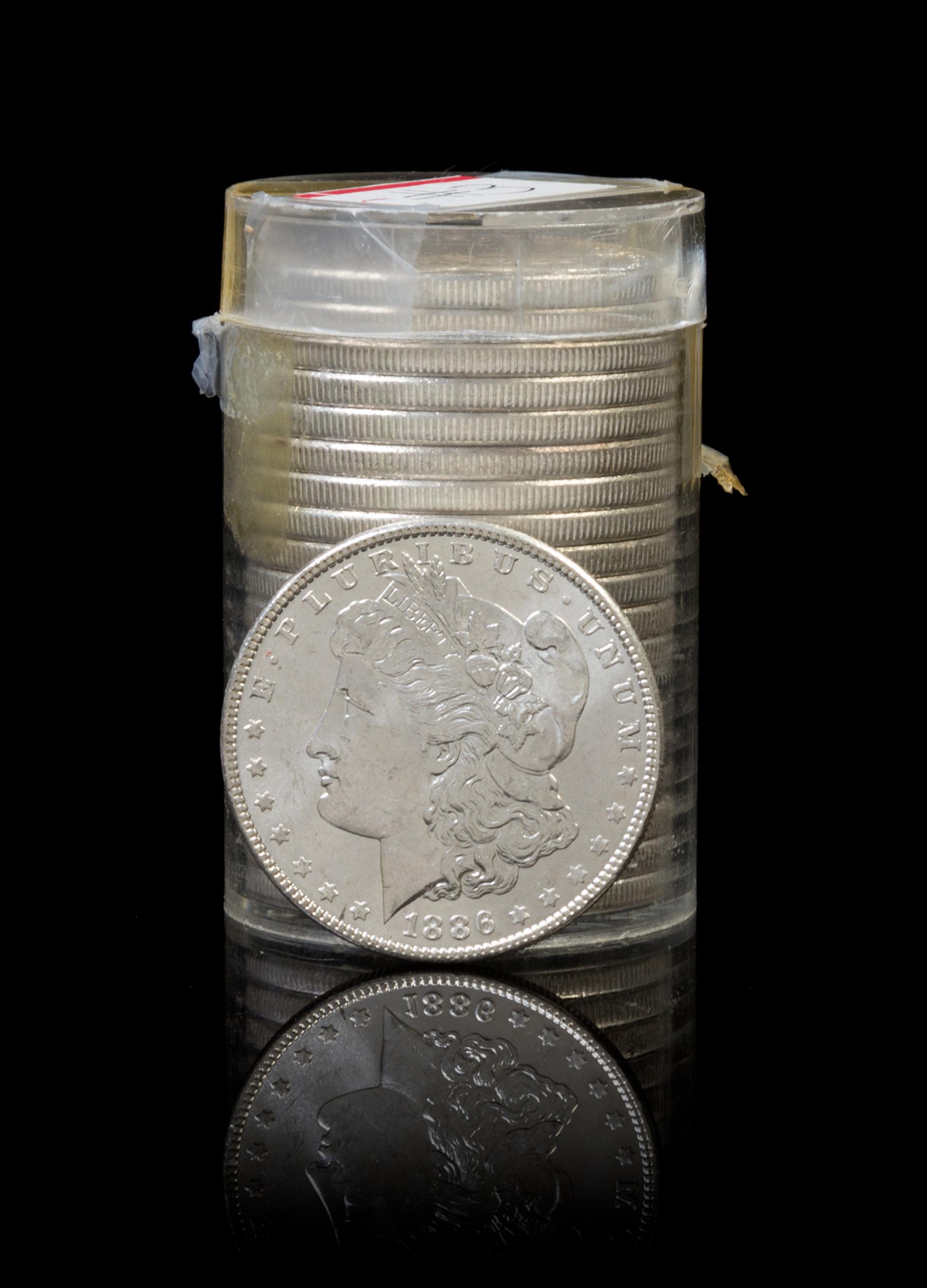 A Group of Twenty United States 1886 Morgan Silver Dollars