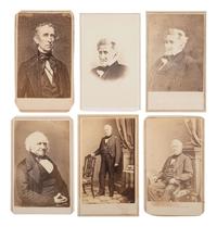 [US PRESIDENTS]. 10 CDVS featuring US Presidents JACKSON, VAN BUREN, TYLER, FILLMORE, PIERCE, BUCHANAN, and JOHNSON.