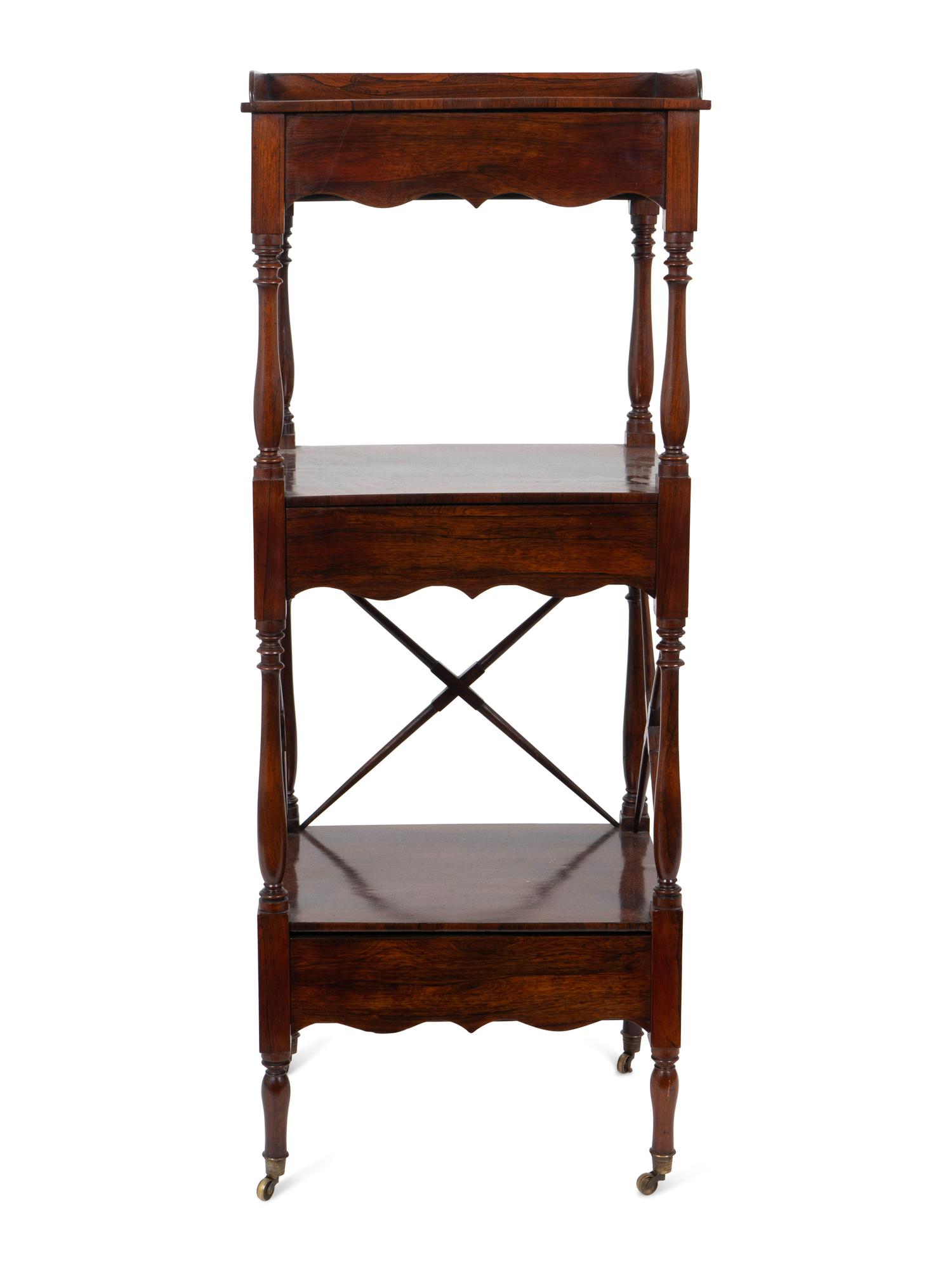 A Regency Rosewood Three Tier Etagere — 19TH CENTURY