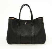 Hermès Black Clemence TPM Garden Party Bag, 2009 12" x 8.5" x 5"