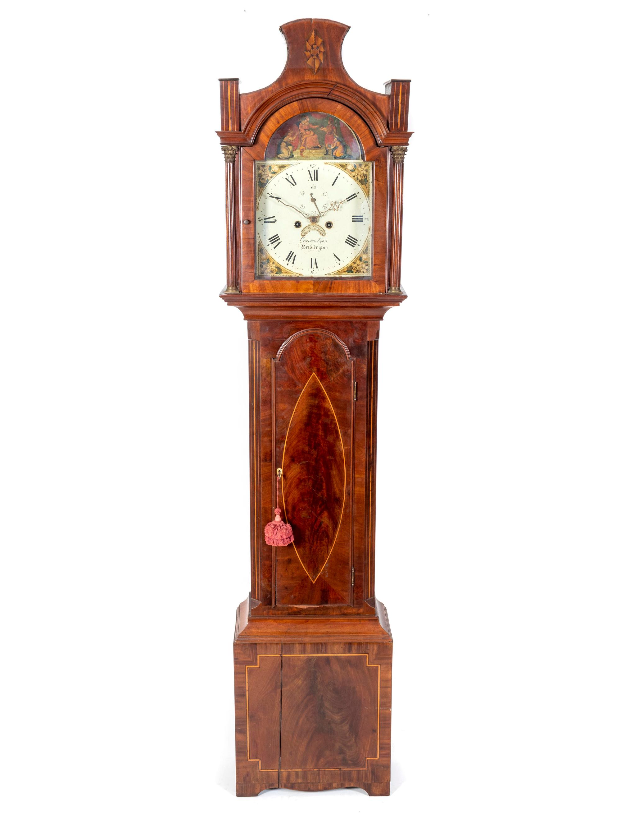 A George III Inlaid Mahogany Tall Case Clock — 18TH/19TH CENTURY