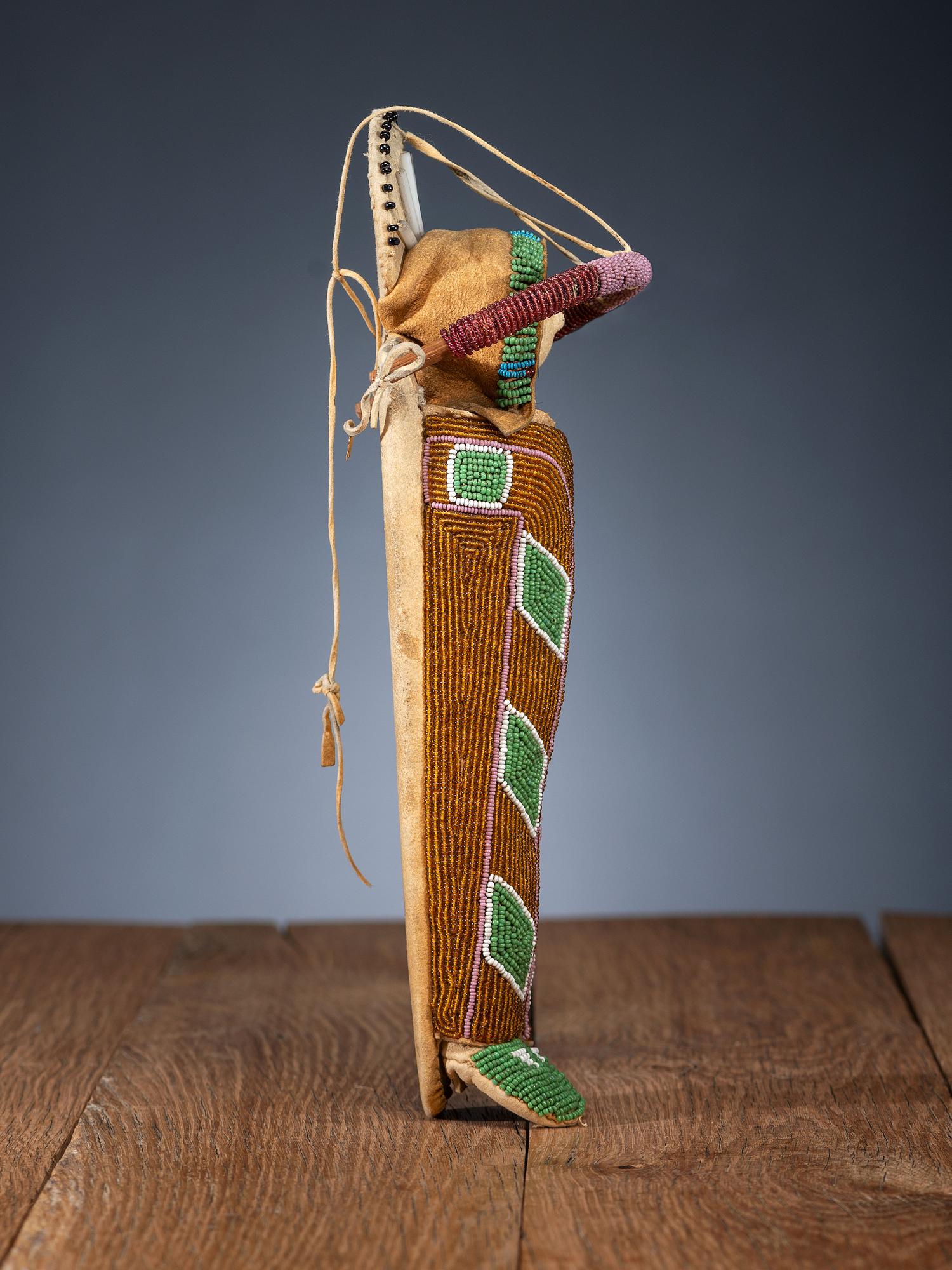 Umatilla Beaded Hide Doll Cradles