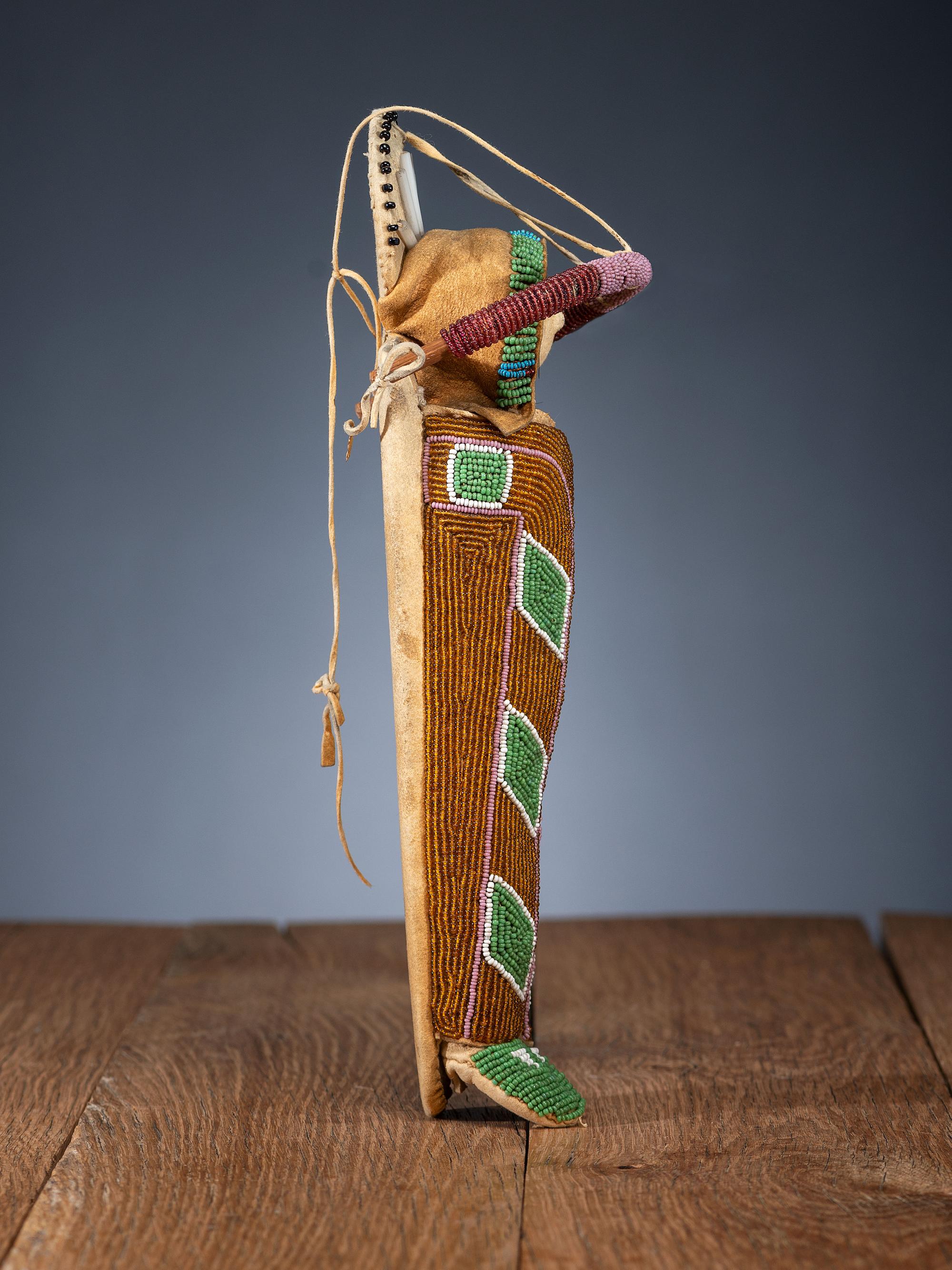 Umatilla Beaded Hide Doll Cradles