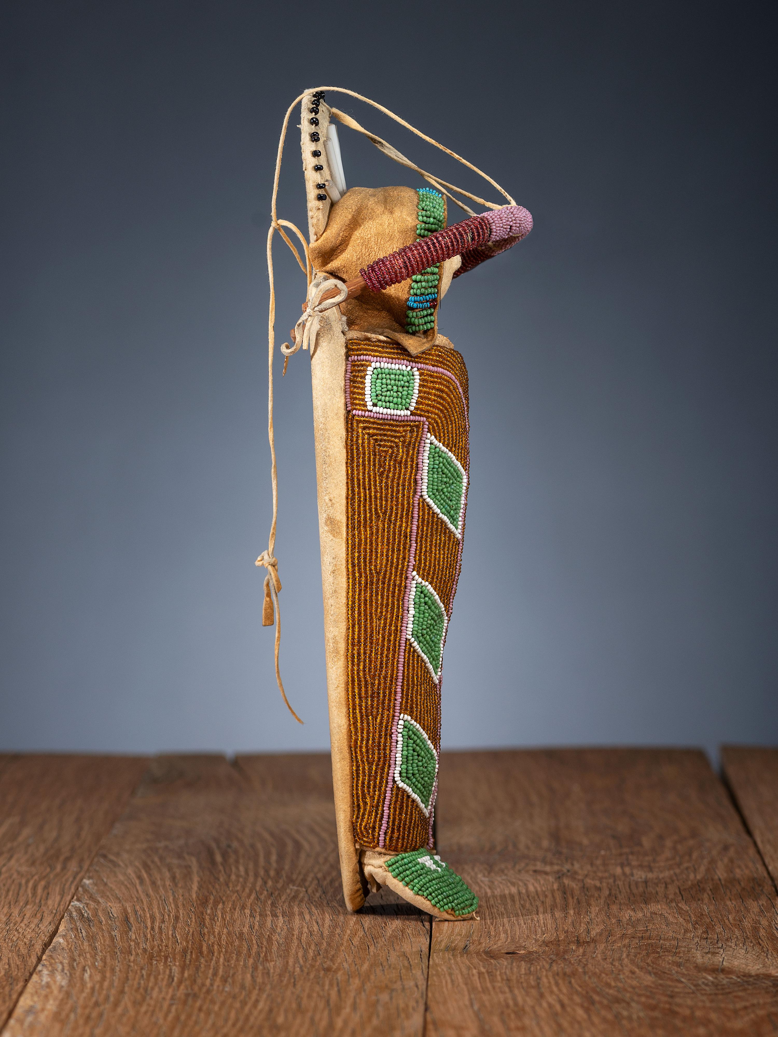 Umatilla Beaded Hide Doll Cradles
