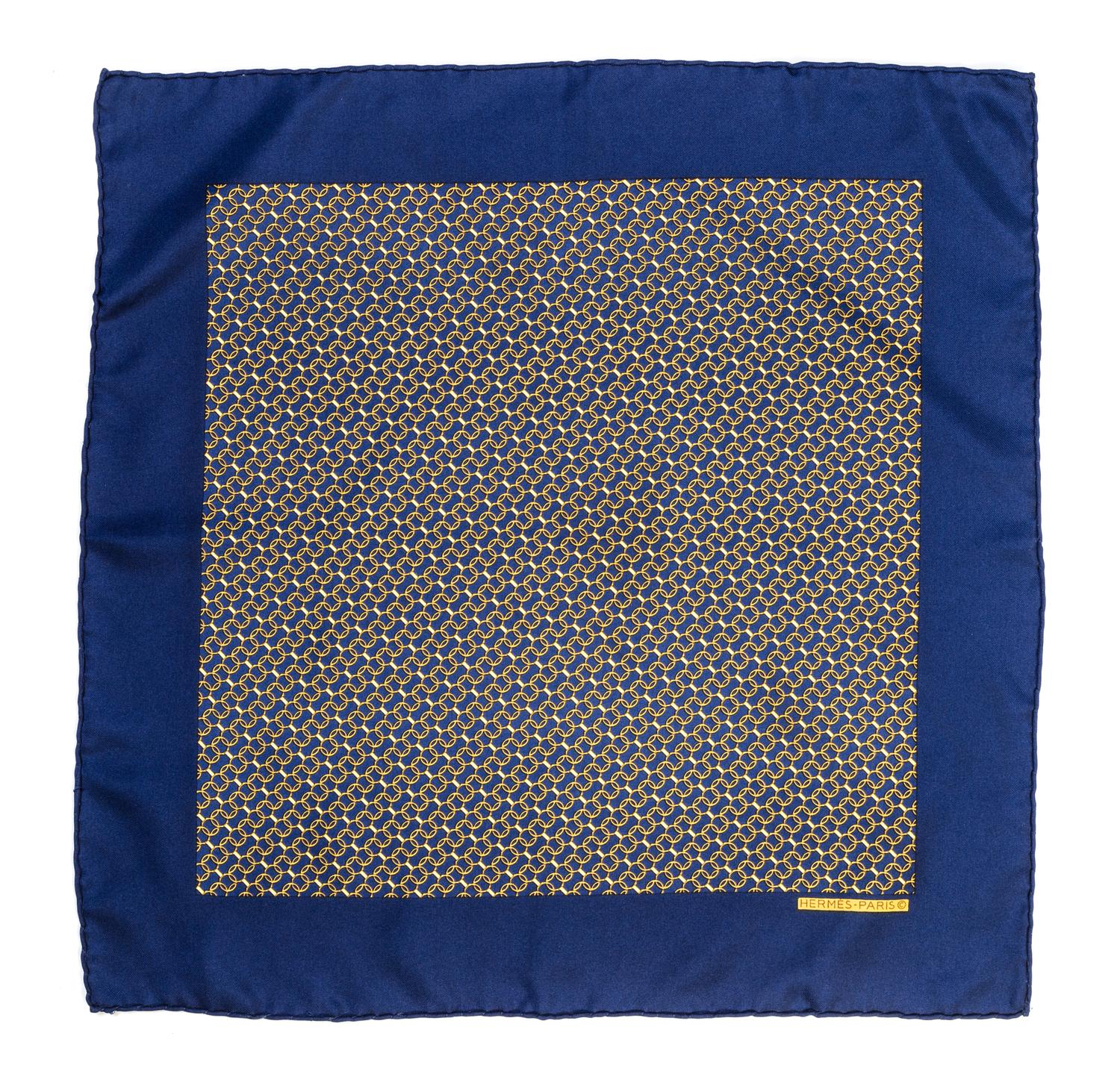 A Group of Hermes Silk Pocket Scarves, 17" x 17".