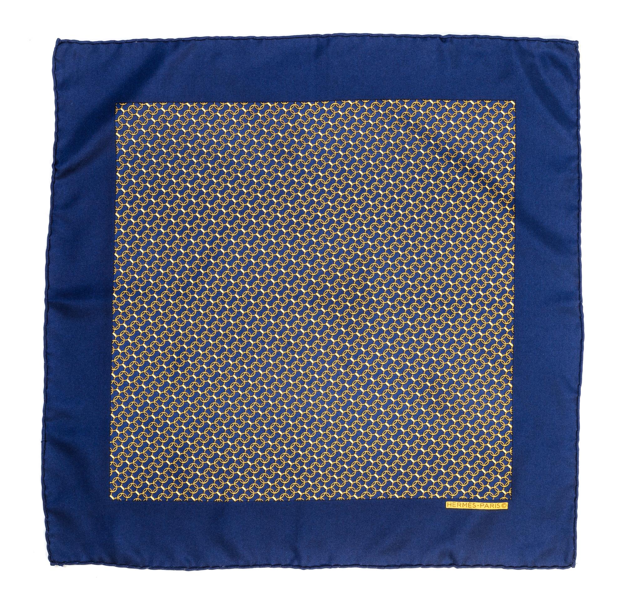 A Group of Hermes Silk Pocket Scarves, 17" x 17".