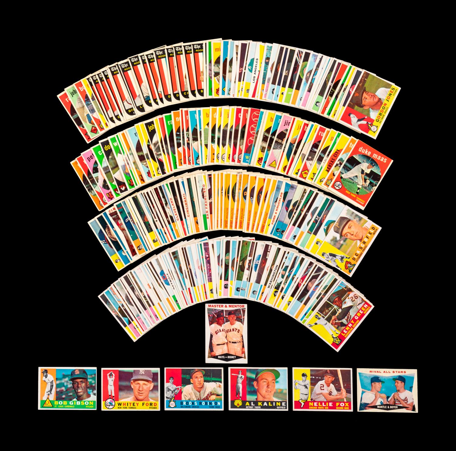 A Group of 224 Assorted 1959 and 1960 Topps Baseball Cards,