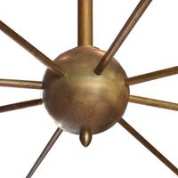 A Brass and Enamel Eight-Arm Chandelier in the Style of Stilnovo 59" W x 59" D x 50 " H — Italy, 20th Century
