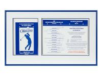 A Collection of Five Framed Chrysler Golf Shootout Signed Autograph Invitations Including Michael Jordan