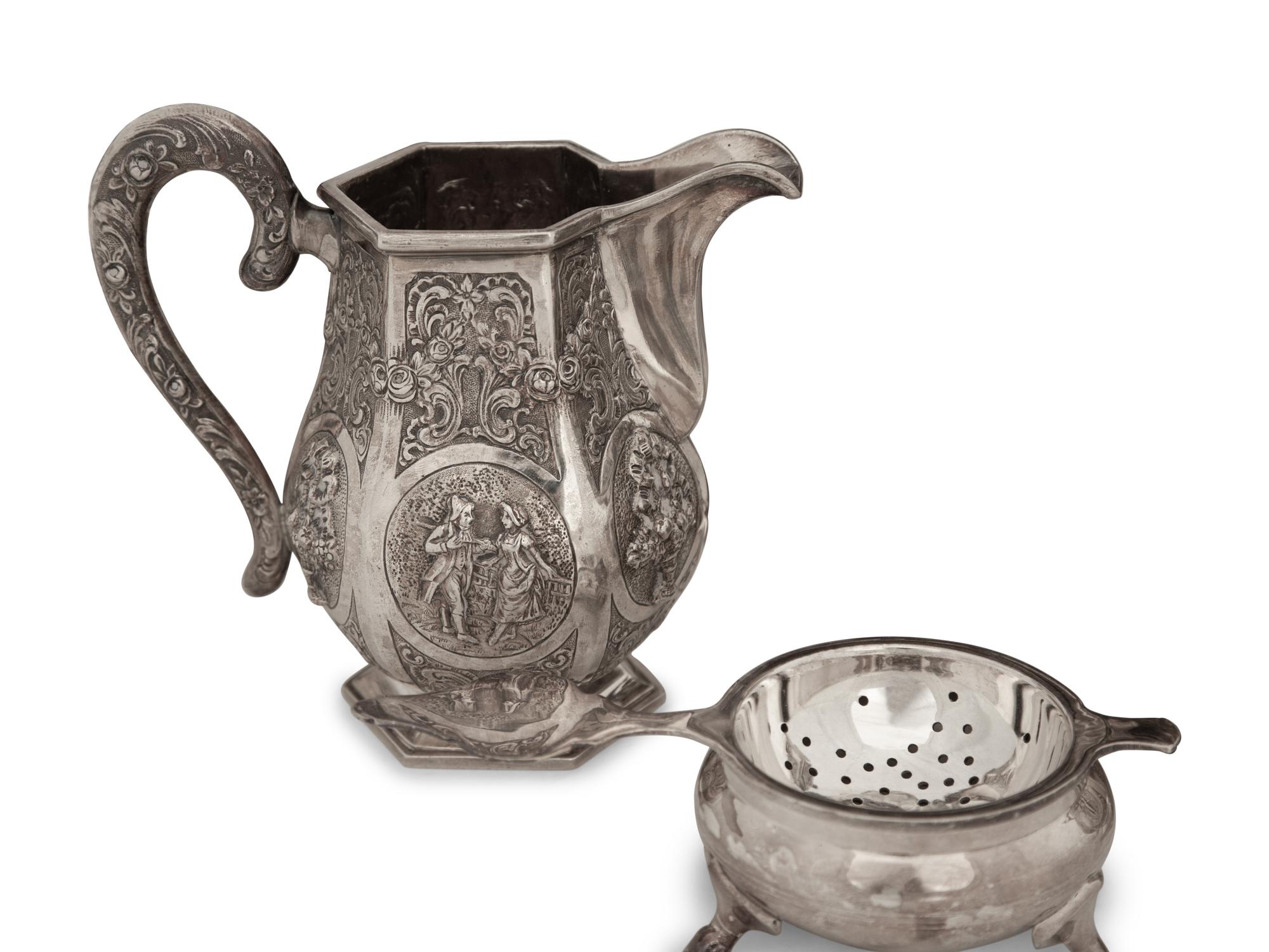 A German Silver Five-Piece Tea and Coffee Service