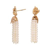 DIAMOND AND CULTURED PEARL EARRINGS