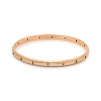 YELLOW GOLD AND DIAMOND BANGLE BRACELET