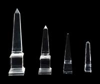 A Group of Four Glass Obelisks
