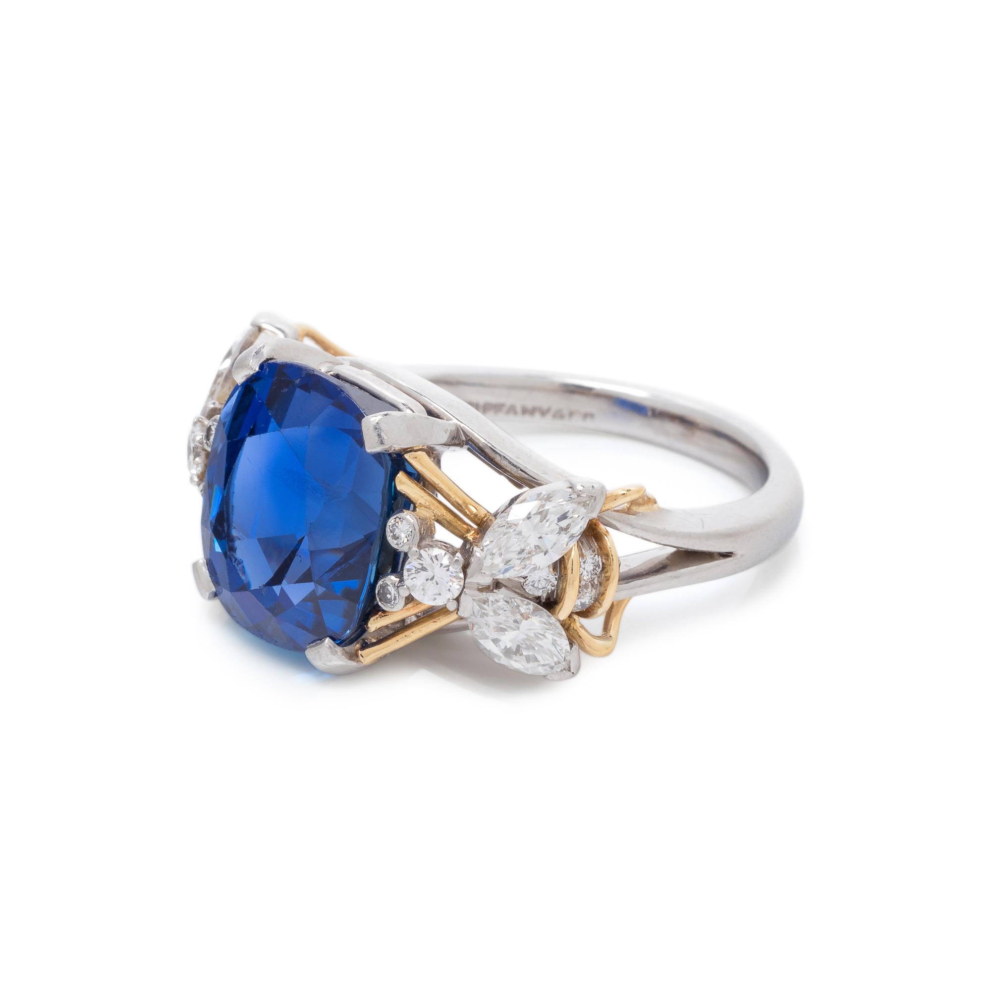 TIFFANY & CO., SCHLUMBERGER, SAPPHIRE AND DIAMOND 'TWO BEES' RING
