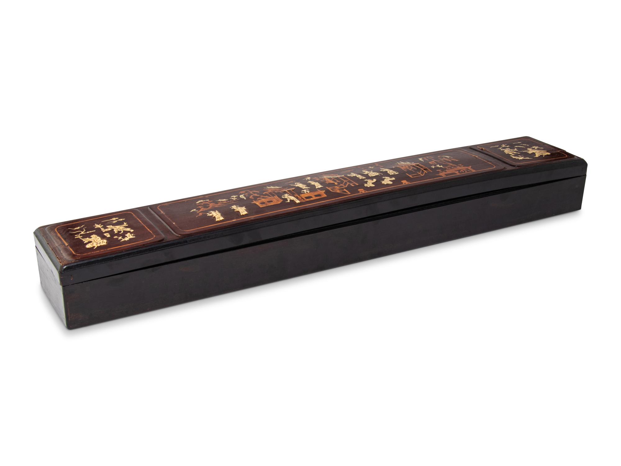 Two Chinese Lacquered Stationary Chests