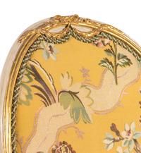 A George III White-Painted and Parcel-Gilt Open Armchair