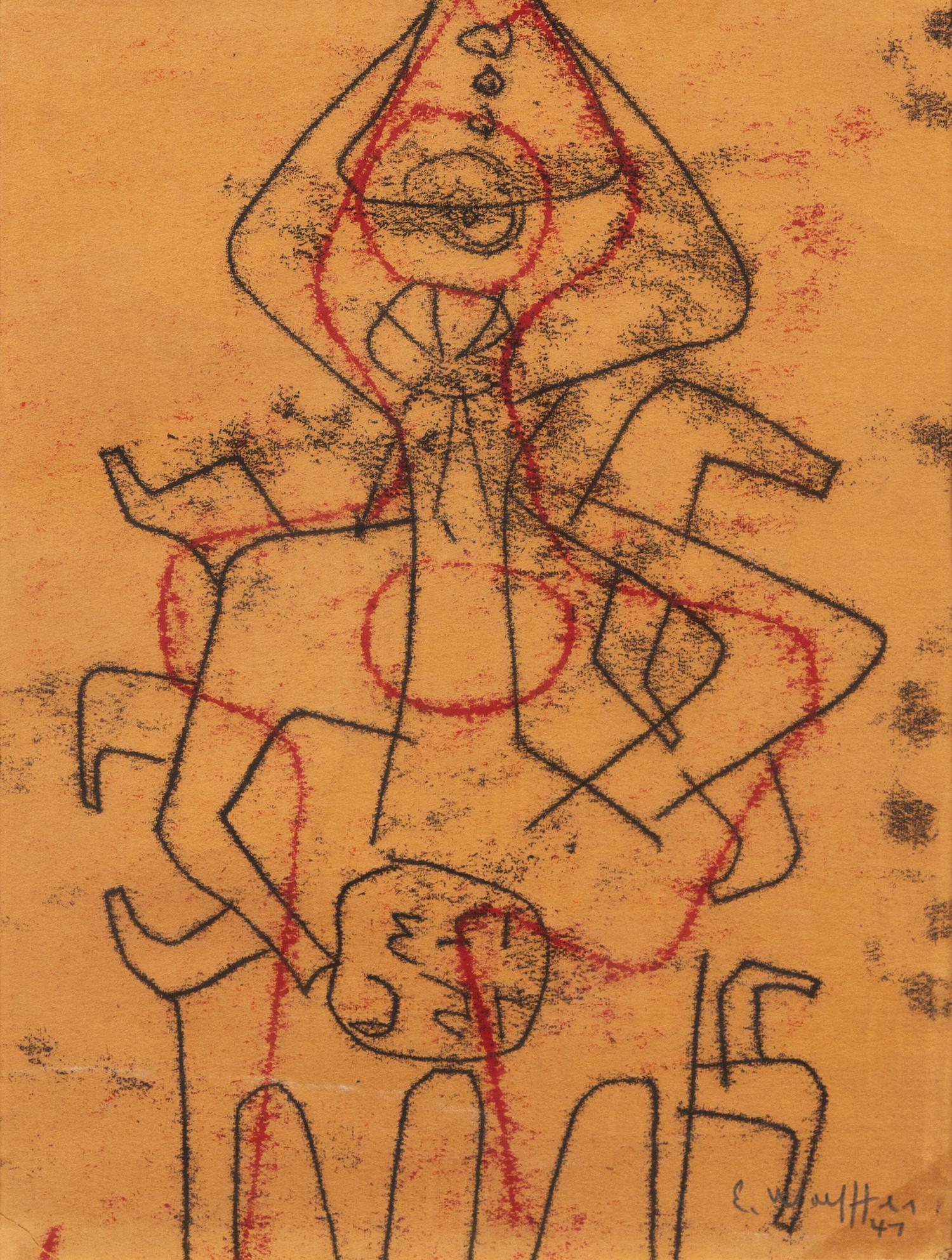 Emerson Woelffer, (American, 1914-2003), Abstract Figure, 1947