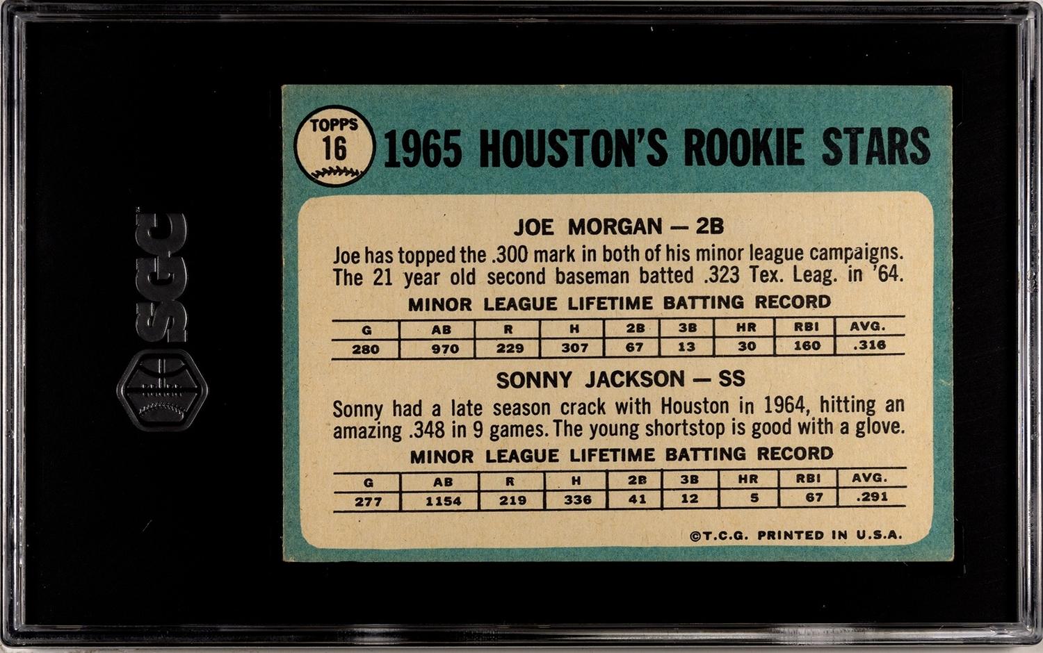 A Group of 1965 Topps Joe Morgan and Tony Perez Rookie Baseball Cards No. 16 (SGC 5 EX)