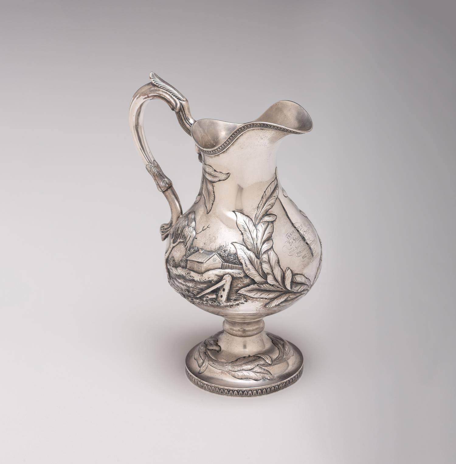A Kentucky State Agricultural Society Coin Silver Presentation Pitcher