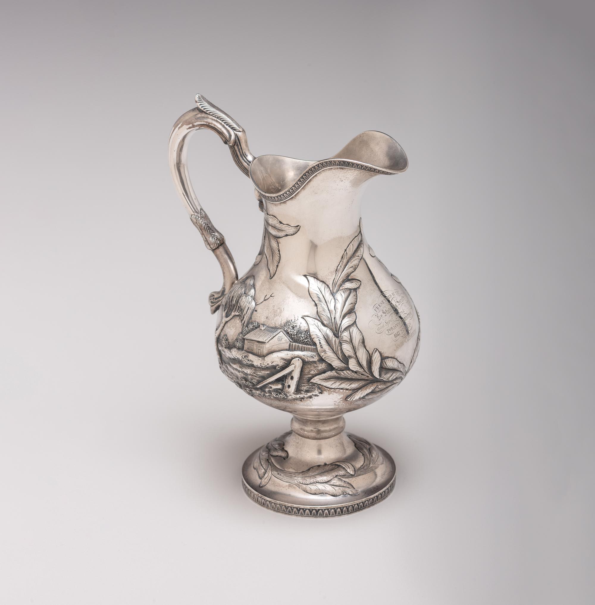 A Kentucky State Agricultural Society Coin Silver Presentation Pitcher