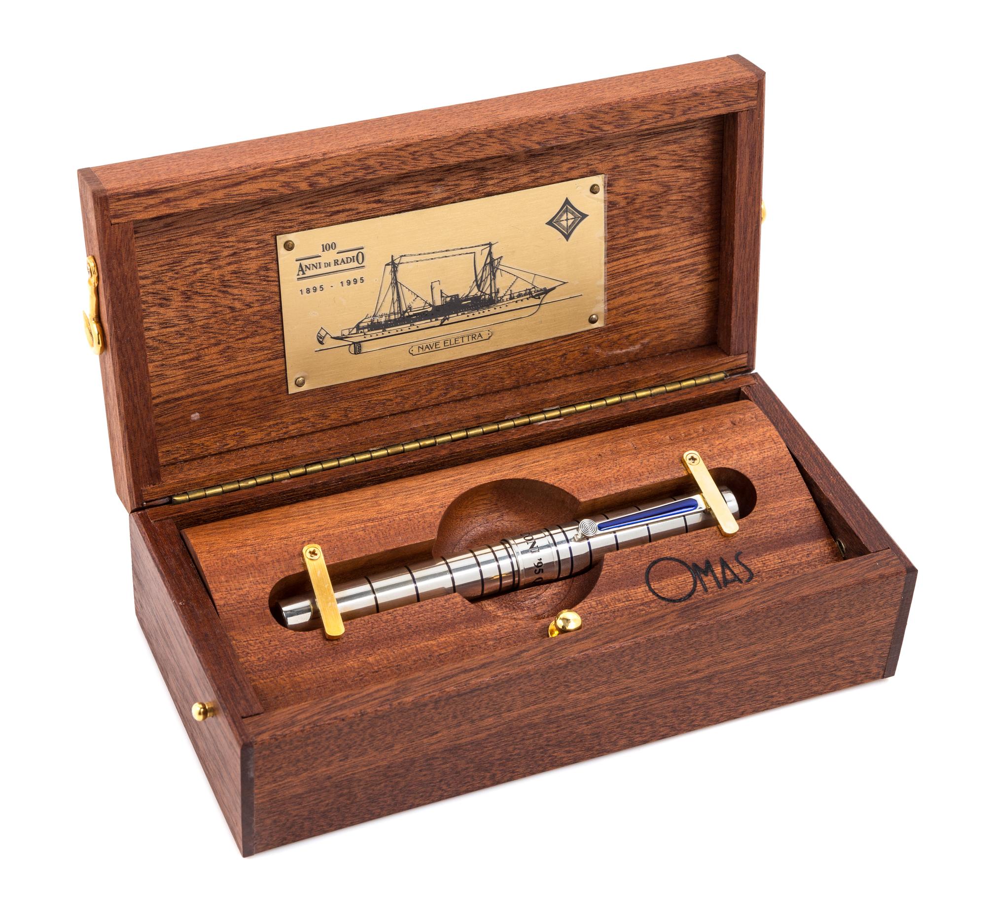 An Omas Guglielmo Marconi: '95 Elettra Limited Edition Silver Fountain Pen