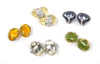 A Group of Kenneth Jay Lane Earclips,