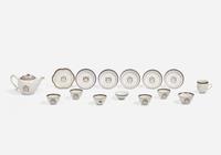A miniature Chinese Export armorial porcelain tea service, late 18th century