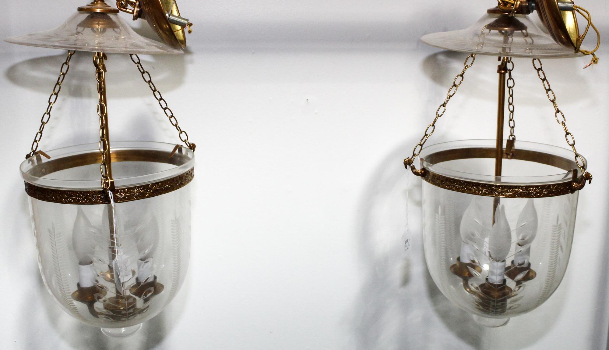 A Pair of Hanging Light Fixtures — 20TH CENTURY