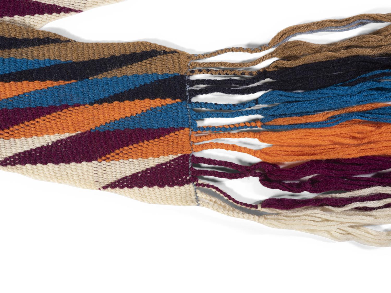 Chippewa Finger Woven Yarn Sash