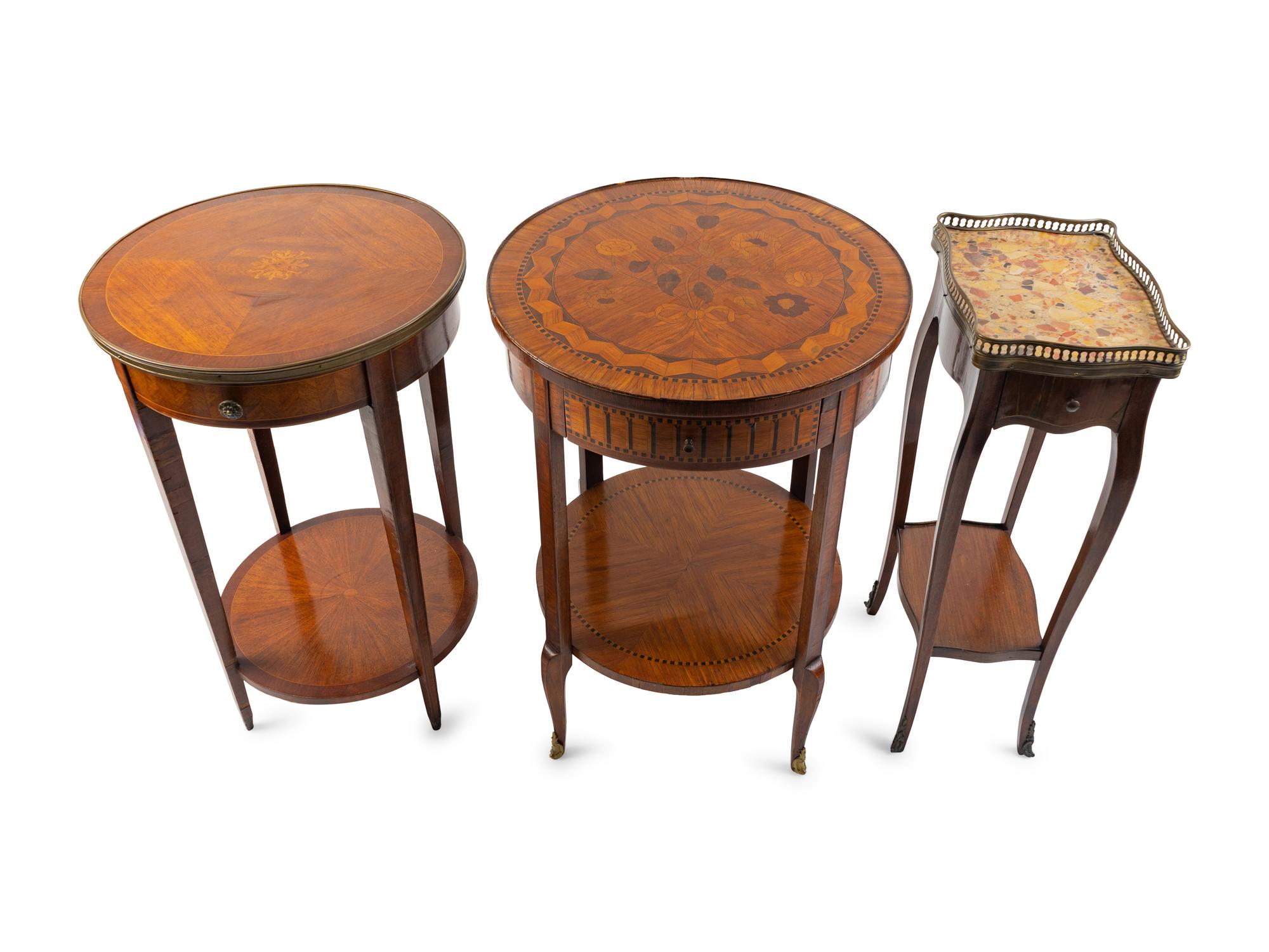 Three French Side Tables