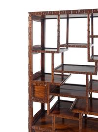A Chinese Marble Inset Huanghuali Display Cabinet, Duobaoge