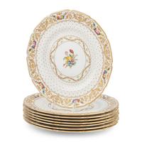 A Set of Eight Royal Doulton Porcelain Dinner Plates