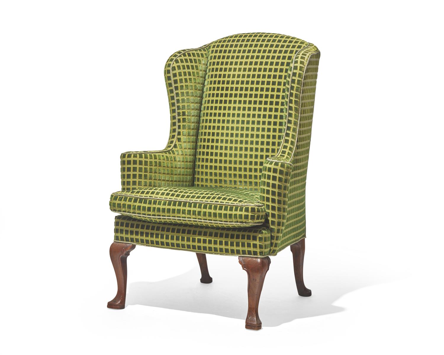 A George I walnut easy chair, circa 1710
