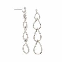 DIAMOND AND WHITE GOLD EARRINGS